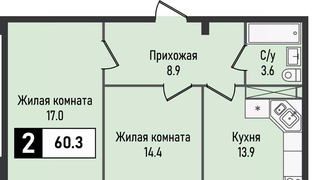 квартира г Железноводск п Иноземцево п Капельница ЖК «Живописный» фото 1