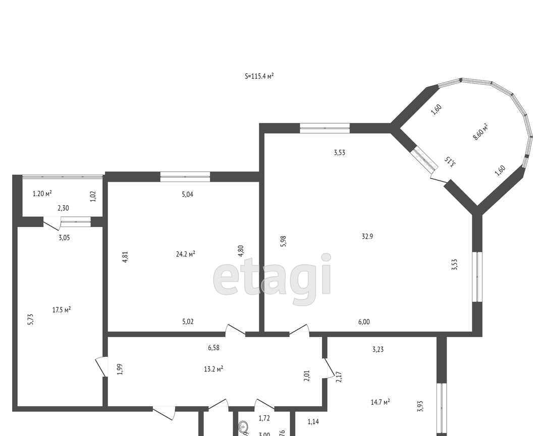 квартира г Тамбов ул Рылеева 59а/3 фото 25