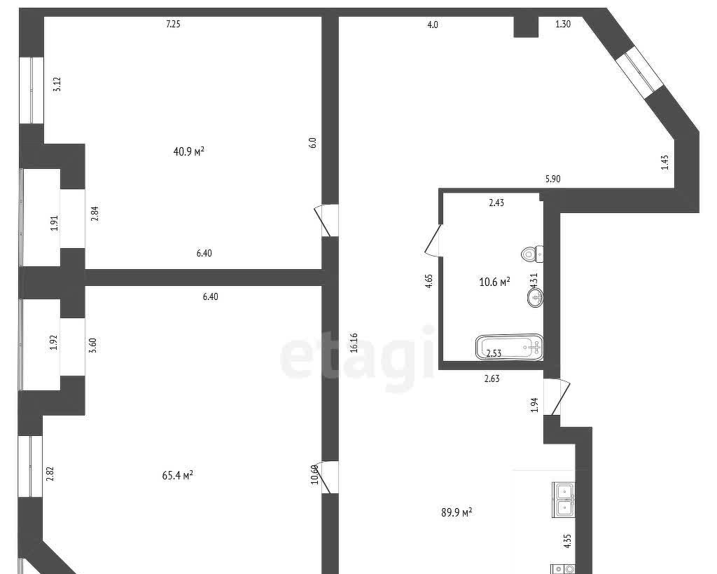 квартира г Тамбов ул Сергеева-Ценского 12/2 фото 31