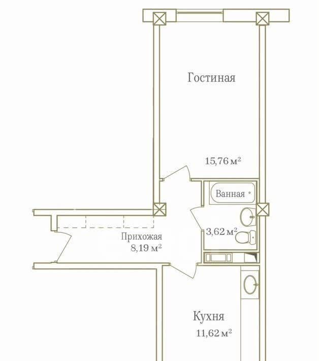 квартира г Старый Оскол Дубрава 1 кв-л, 22 фото 1