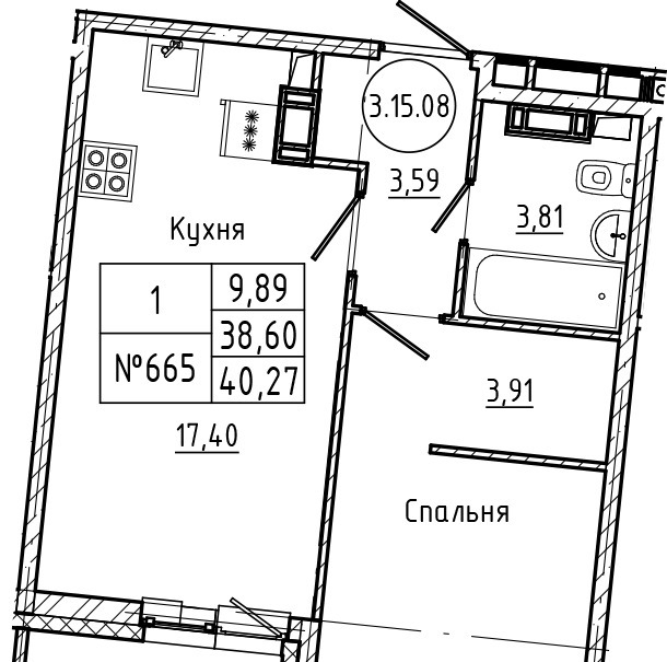 квартира р-н Всеволожский г Мурино пр-кт Авиаторов Балтики 7 Девяткино, Западный м-н фото 1