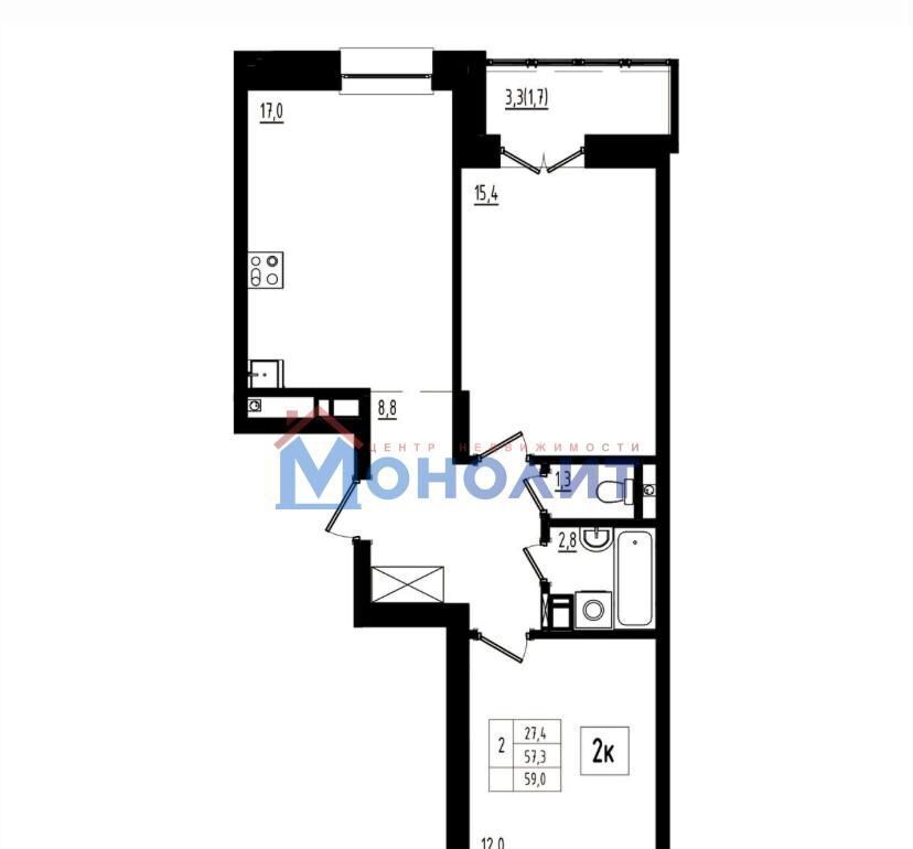 квартира г Ярославль р-н Фрунзенский ул Бурмакинская 13 фото 2