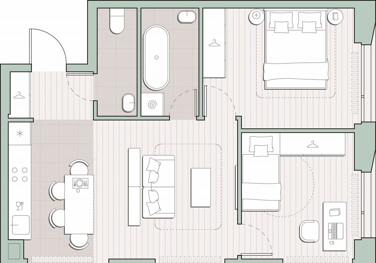 квартира г Москва метро Аминьевская ш Очаковское 5/5 этап, 2 фото 2