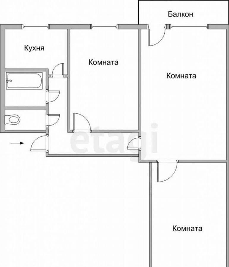 квартира р-н Богородицкий г Богородицк муниципальное образование, мкр-н Восточный, 3 фото 24
