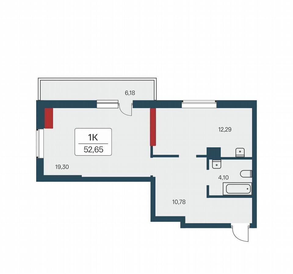 квартира г Новосибирск ул Зорге 229/3 фото 2