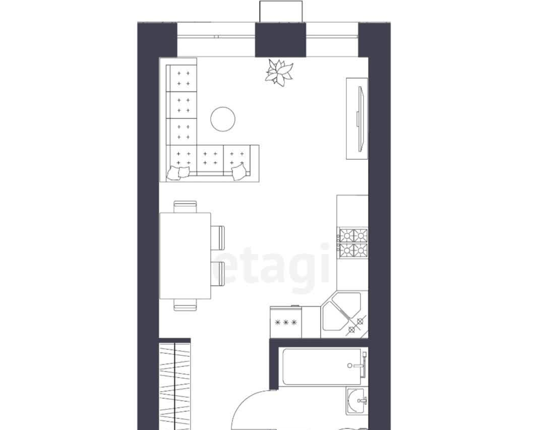 квартира г Казань Азино-1 тракт Мамадышский 36 м-н фото 23