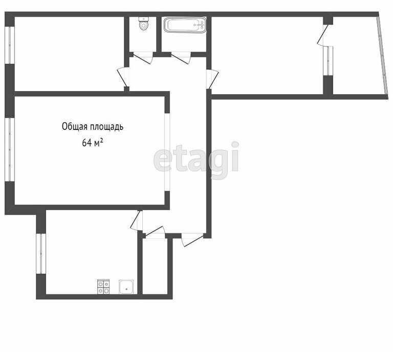 квартира г Бийск ул Стахановская 1 фото 1