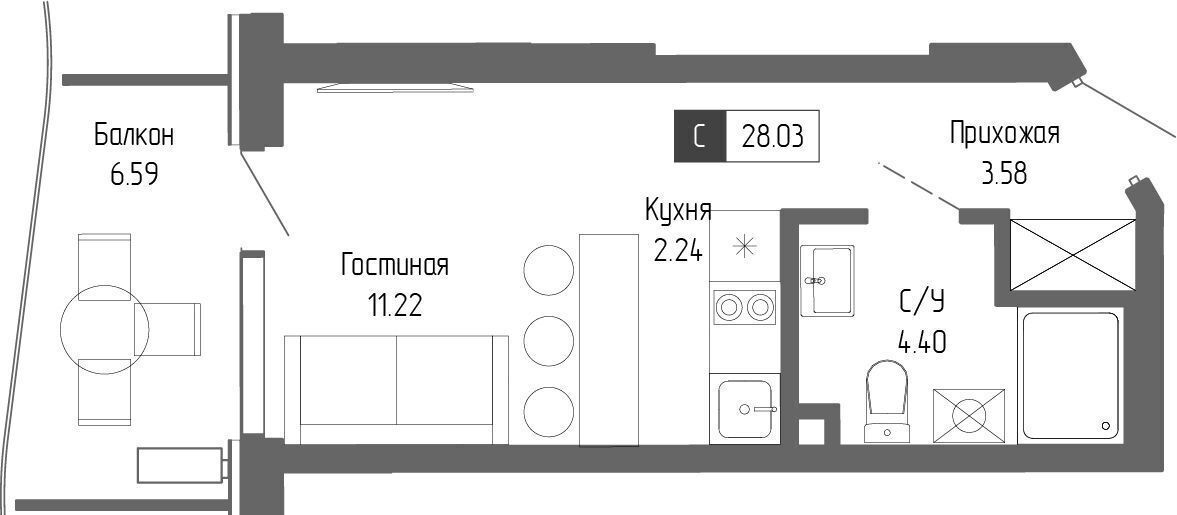 квартира г Алушта ул Западная 4 апарт-комплекс «Крымская Резиденция» корп. 5 фото 1