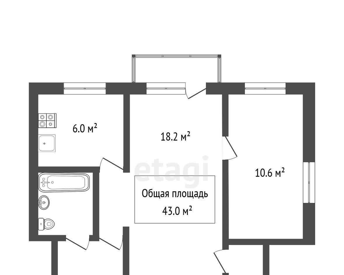 квартира г Томск р-н Кировский ул Дзержинского 60а фото 26