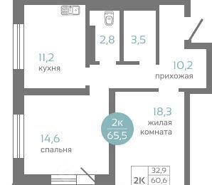 квартира г Красноярск р-н Советский ул Авиаторов 7/2 фото 1