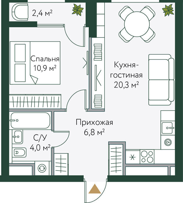 квартира г Волгоград р-н Советский 221-й микрорайон ЖК «Сиберия парк» фото 1