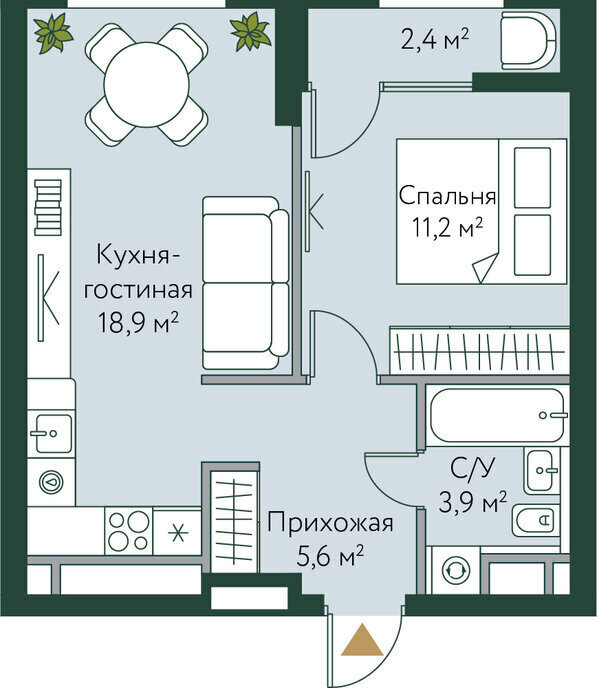 квартира г Волгоград р-н Советский 221-й микрорайон ЖК «Сиберия парк» фото 1