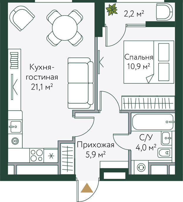 квартира г Волгоград р-н Советский 221-й микрорайон ЖК «Сиберия парк» фото 1