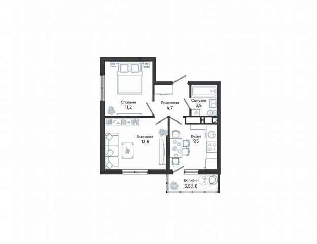 квартира р-н Центральный ул Куникова 1 блок-секции 1-5 фото