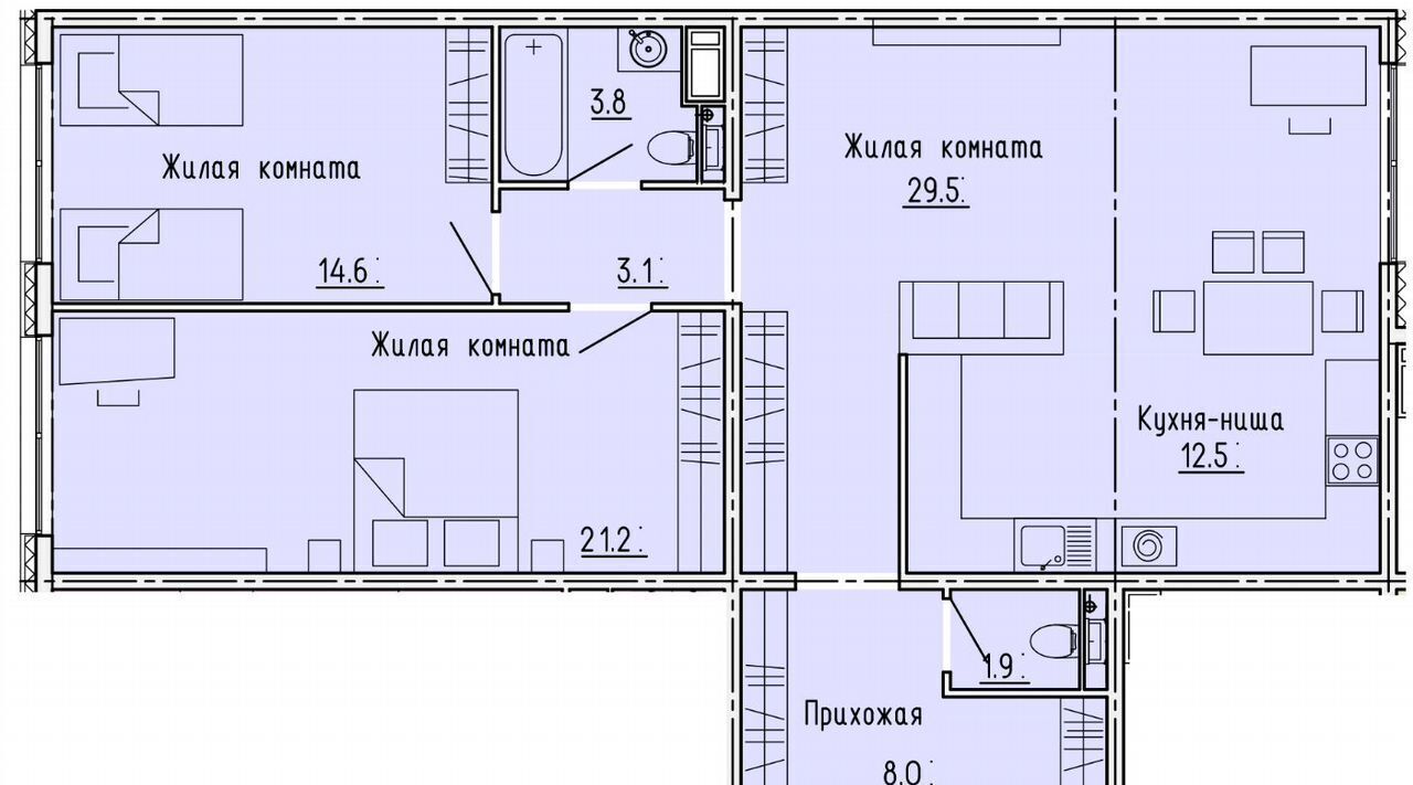 квартира г Пенза Пенза-4 ул Яшиной 4 р-н Октябрьский фото 25