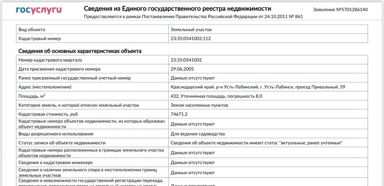 земля р-н Усть-Лабинский г Усть-Лабинск проезд Привольный Усть-Лабинское городское поселение фото 1