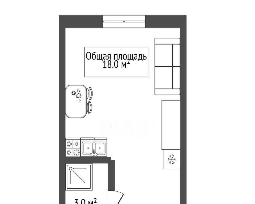 квартира г Новосибирск р-н Калининский Богдана Хмельницкого ул Учительская ул Народная 69 фото 16