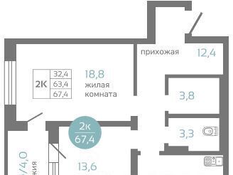 квартира г Красноярск р-н Советский ул Авиаторов 7/2 ЖК МАЭСТРО фото 1