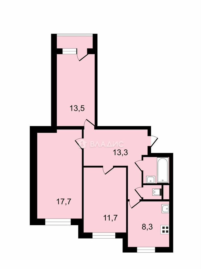 квартира г Сосновый Бор ул Молодежная 26 Сосновоборский г. о. фото 1