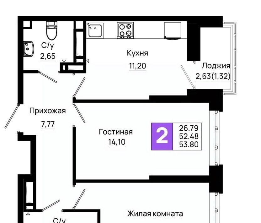 квартира г Ростов-на-Дону р-н Октябрьский пер Нефтекачка ЖК «Октябрь Парк» фото 1
