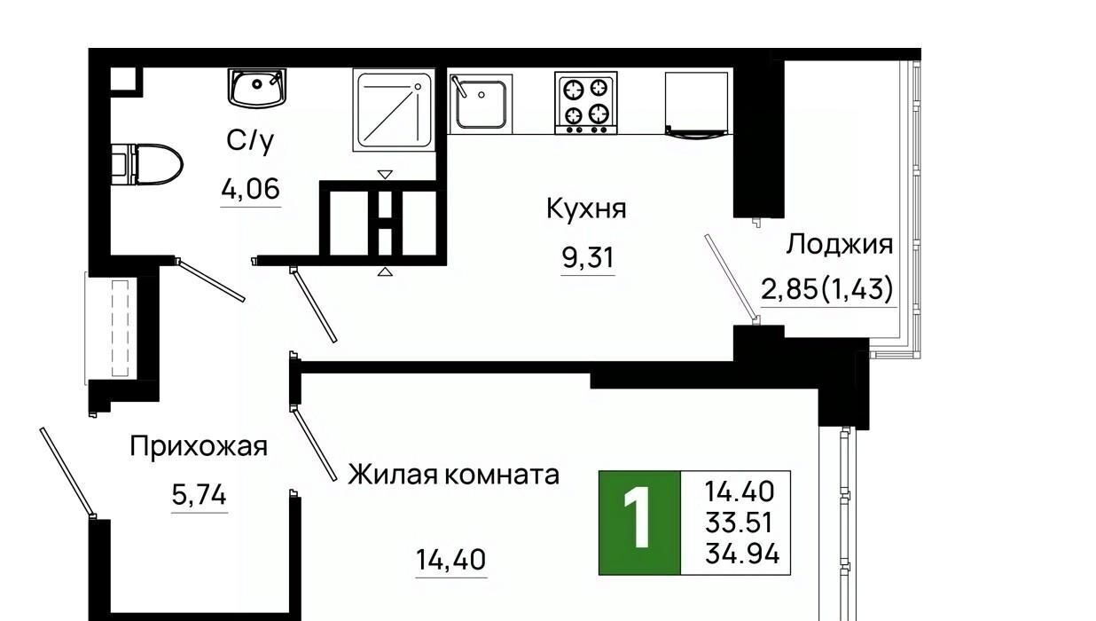 квартира г Ростов-на-Дону р-н Октябрьский пер Нефтекачка ЖК «Октябрь Парк» фото 1