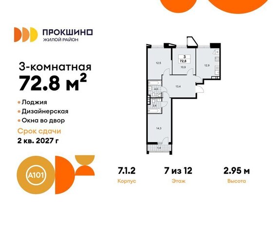 ЖК Прокшино 1/1 метро Прокшино метро Коммунарка ТиНАО 7. фото
