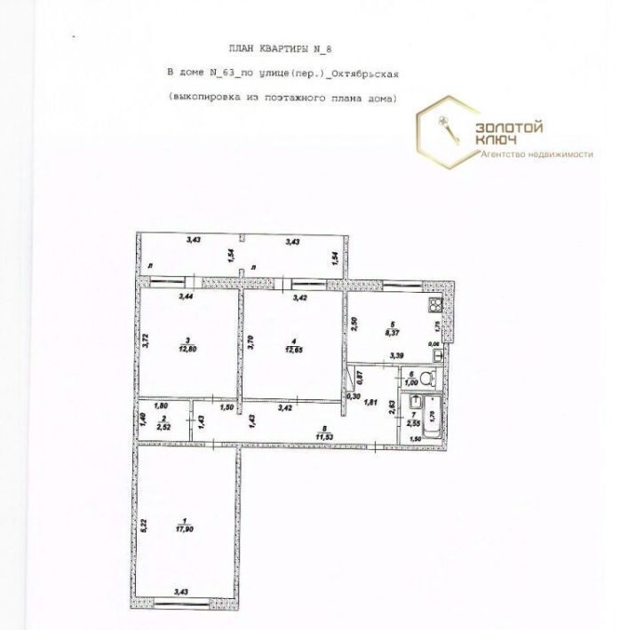 квартира г Димитровград ул Октябрьская 63 фото 2