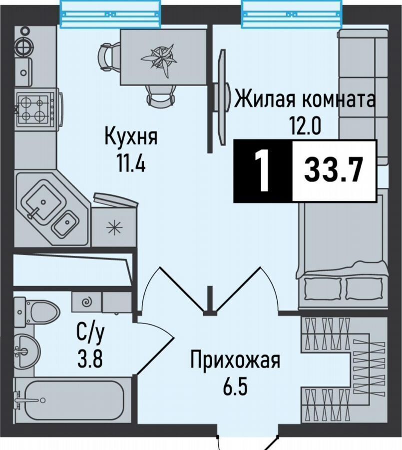 квартира г Железноводск п Иноземцево ул. Рядового Панченко, 20 фото 2
