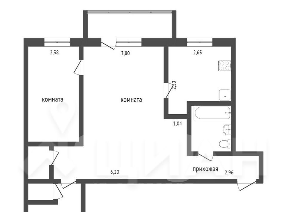 квартира р-н Белебеевский г Белебей ул им В.И.Ленина 1а фото 2