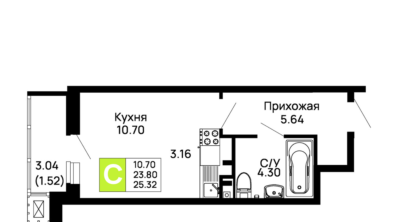 квартира г Майкоп ул Индустриальная 2/1 фото 1
