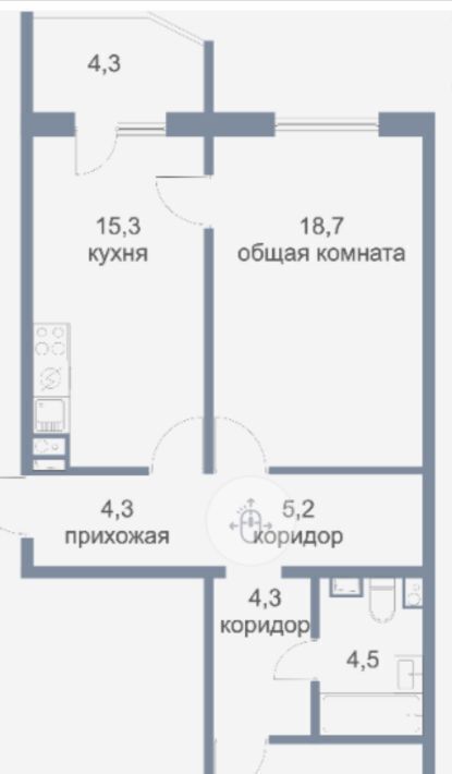 квартира г Нефтеюганск мкр 17-й 7/2 фото 4