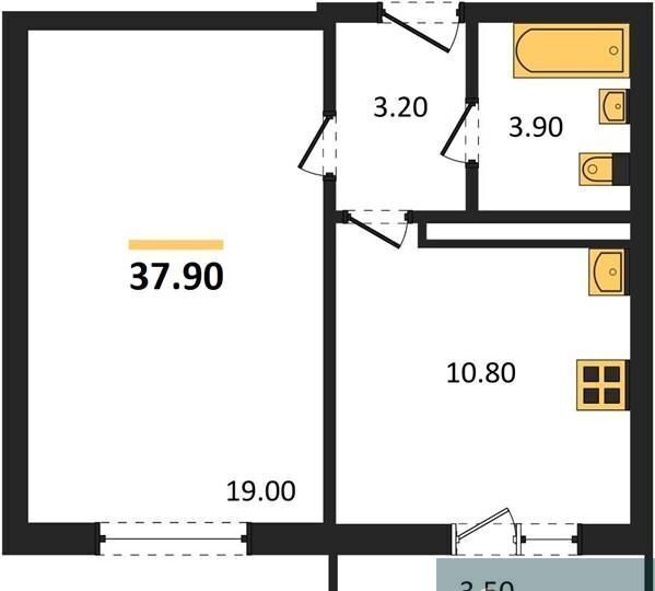 квартира г Воронеж р-н Левобережный ул Ильюшина 13 поз. 49 фото 1
