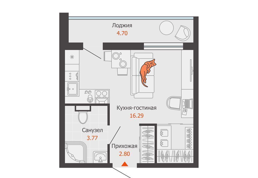 квартира г Ульяновск р-н Заволжский пр-кт Авиастроителей 3 фото 1