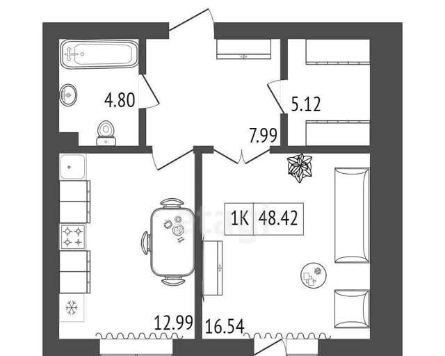 квартира г Красноярск ул Бограда 103 фото 1