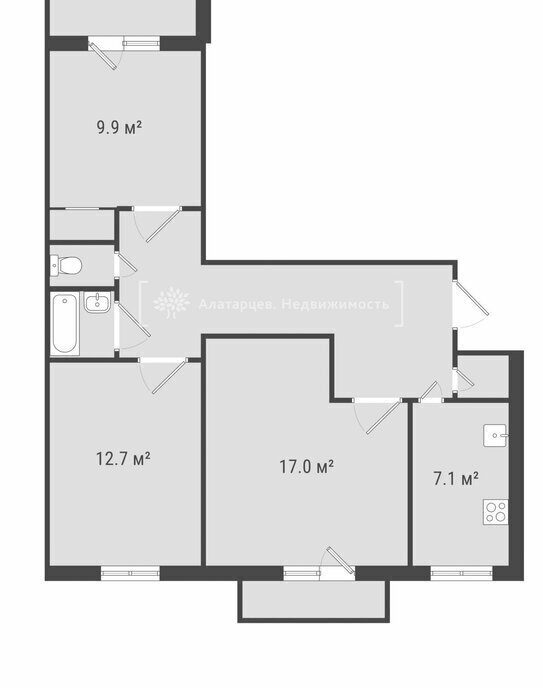 квартира г Томск ул Елизаровых 4 фото 1