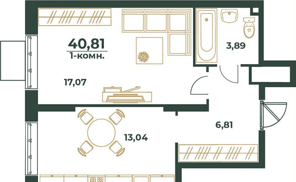 квартира г Хабаровск р-н Индустриальный ул Рокоссовского 2 фото 1