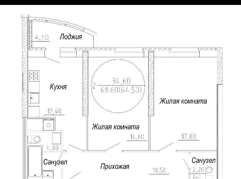 квартира г Тверь р-н Пролетарский ул Спартака блок-секция 2 фото 5