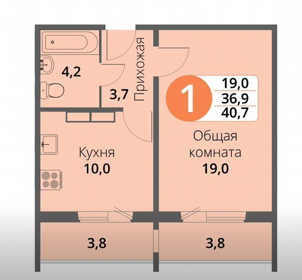 квартира г Орел р-н Заводской ул Зеленина 10 фото 3
