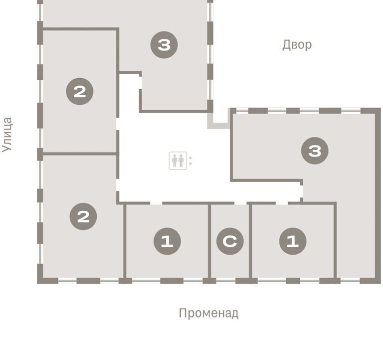 квартира г Омск р-н Кировский Кварталы Драверта Кировский АО фото 3