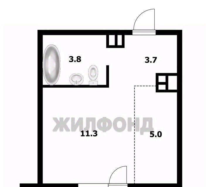 квартира г Новосибирск Золотая Нива ул Коминтерна 89 фото 14
