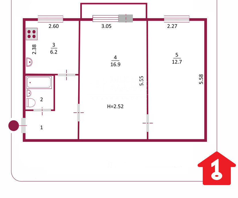 квартира г Омск пр-кт Космический 9 Октябрьский АО фото 7