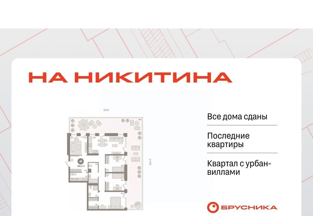 квартира г Новосибирск Речной вокзал ул Никитина 10к/6 фото 1