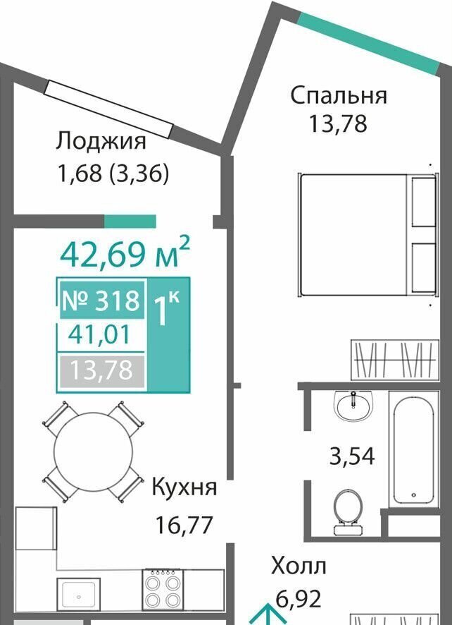 квартира г Симферополь р-н Киевский ул. Куйбышева/ул. Киевская, стр. 1 фото 1