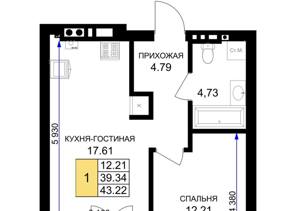 квартира р-н Гурьевский г Гурьевск ЖК «Включи» фото 1