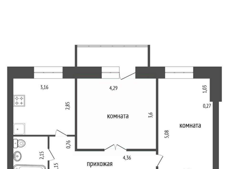 квартира г Сосновоборск ул Солнечная 14 фото 2