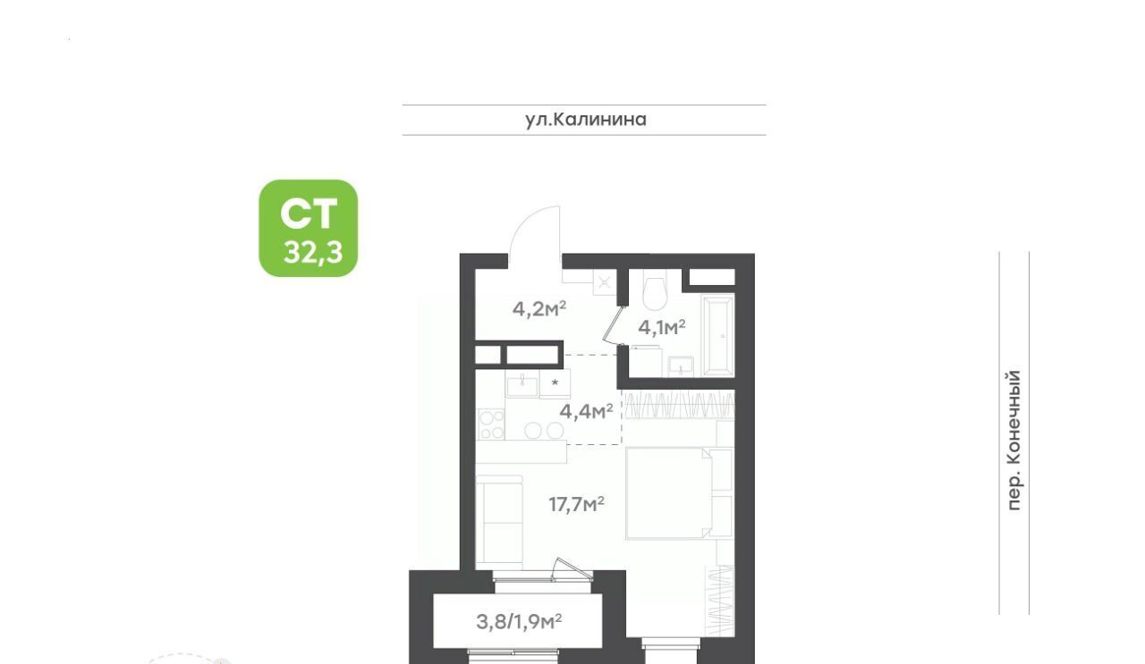 квартира г Хабаровск р-н Центральный ул Калинина фото 1