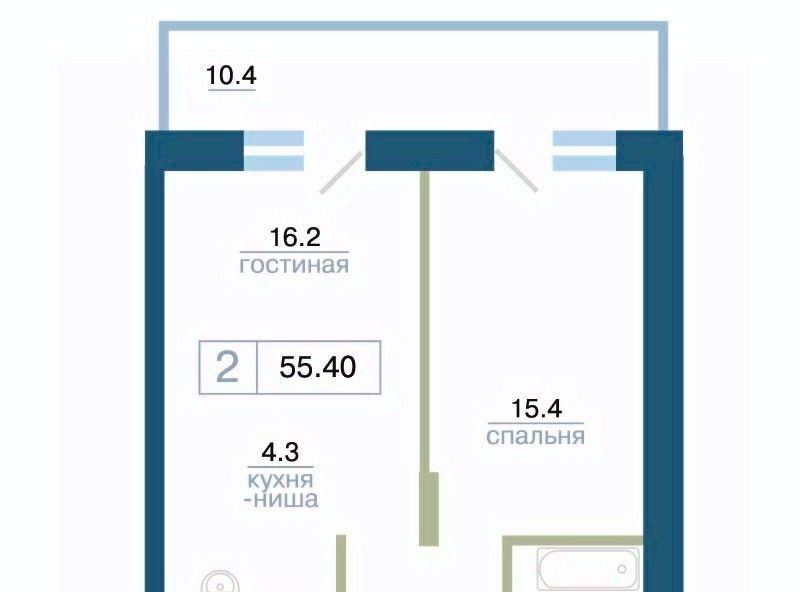 квартира г Красноярск р-н Железнодорожный ул Профсоюзов 2 ЖК «Суриков» фото 2