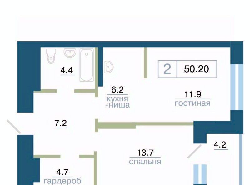 квартира г Красноярск р-н Железнодорожный ул Профсоюзов 2 фото 2