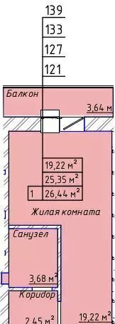 квартира г Таганрог Восточный ул. 1-я Котельная, д. 67 фото 2