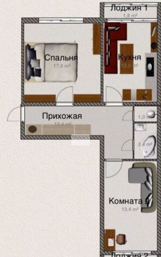 квартира г Москва метро Улица Горчакова Чечёрский пр., 52 фото 12